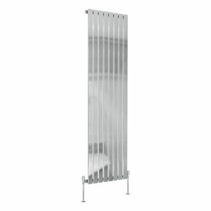Karlstad 1800 x 546mm Chrome Single Vertical Flat Panel Designer Radiator