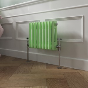 Bern 300 x 425mm Pastel Green Double Horizontal Column Radiator