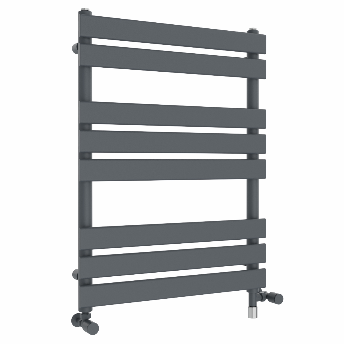 Juva 800 x 600mm Dual Fuel Sand Grey Flat Panel Simple Electric Heated Towel Rail