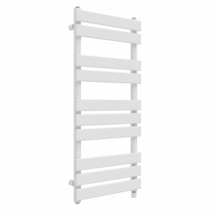 Juva 1000 x 450mm White Flat Panel Simple Electric Heated Towel Rail