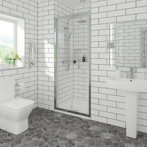 Ennerdale - 700mm Bi-Fold Shower Door - Chrome