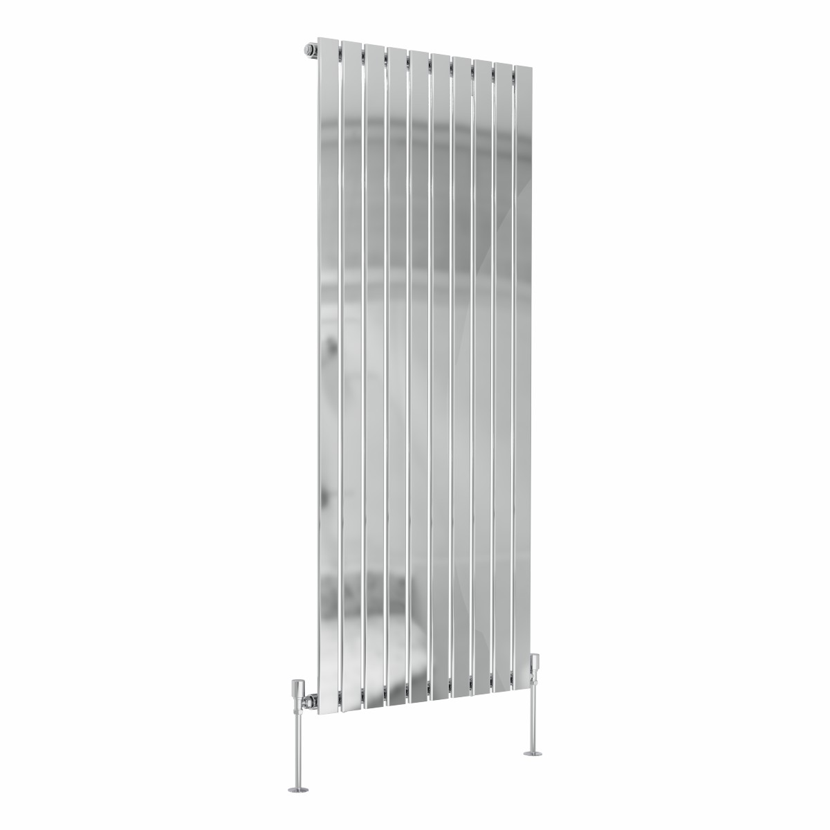Karlstad 1600 x 682mm Chrome Single Vertical Flat Panel Designer Radiator