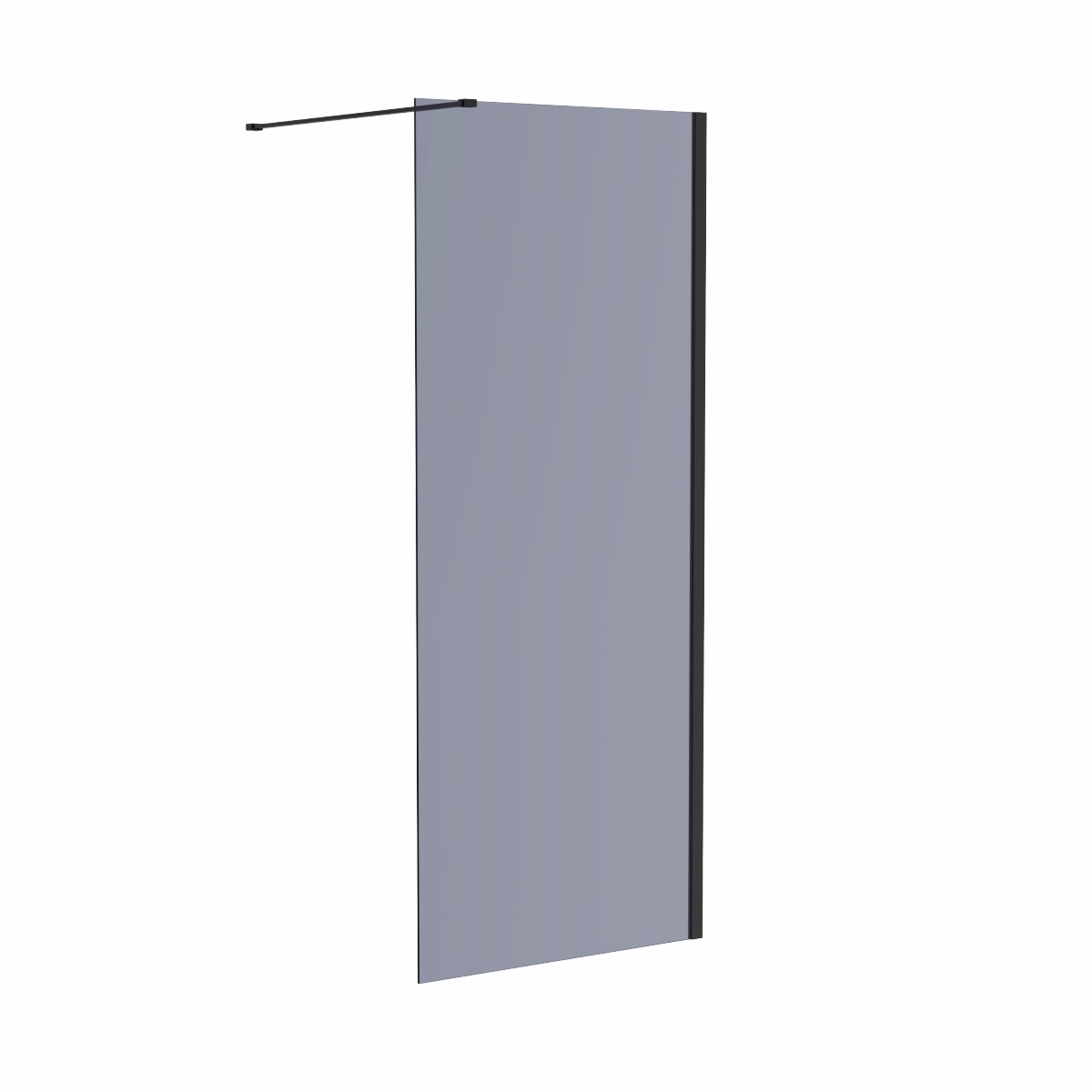 Wasdale - 900mm Wet Room Screen - Black Smoked