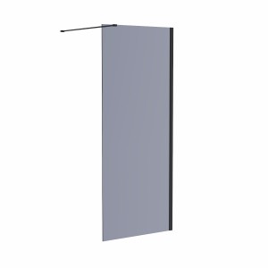 Wasdale - 900mm Wet Room Screen - Black Smoked