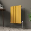 Karlstad 600 x 410mm Zinc Yellow Single Horizontal Flat Panel Designer Radiator