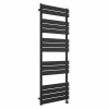 Juva 1600 x 600mm Satin Black Flat Panel Thermostatic Touch Control Electric Heated Towel Rail