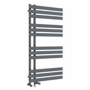 Koli 1200 x 600mm Dual Fuel Anthracite Simple Electric Heated Towel Rail