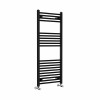 Bergen 1200 x 500mm Straight Black Heated Towel Rail