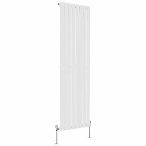 Lulea 1800 x 550mm White Single Vertical Flat Panel Designer Radiator