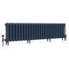 Classic  450 x 1646mm Farrow & Ball Hague Blue Triple Column Cast Iron Radiator - 26 Sections