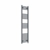 Bergen 1600 x 400mm Straight Anthracite Prefilled Electric Heated Towel Rail