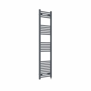 Bergen 1600 x 400mm Straight Anthracite Prefilled Electric Heated Towel Rail