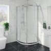 Ennerdale - 900 x 800mm Offset Quadrant Shower Enclosure - Chrome (Reversible Left/Right)