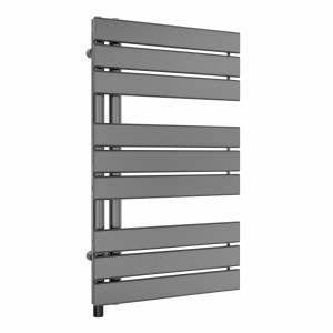 Kristiansund 824 x 500mm Gunmetal Simple Electric Heated Towel Rail