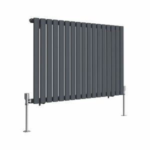 Norden 600 x 1004mm Anthracite Single Horizontal Oval Tube Designer Radiator