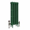 Classic  745 x 282mm  Farrow & Ball Duck Green Triple Column Cast Iron Radiator - 4 Sections
