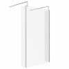 Wasdale 1200mm Chrome Walk Through Wet Room Screen with 215mm Hinged Return Screen & L- Shape Support Arms 