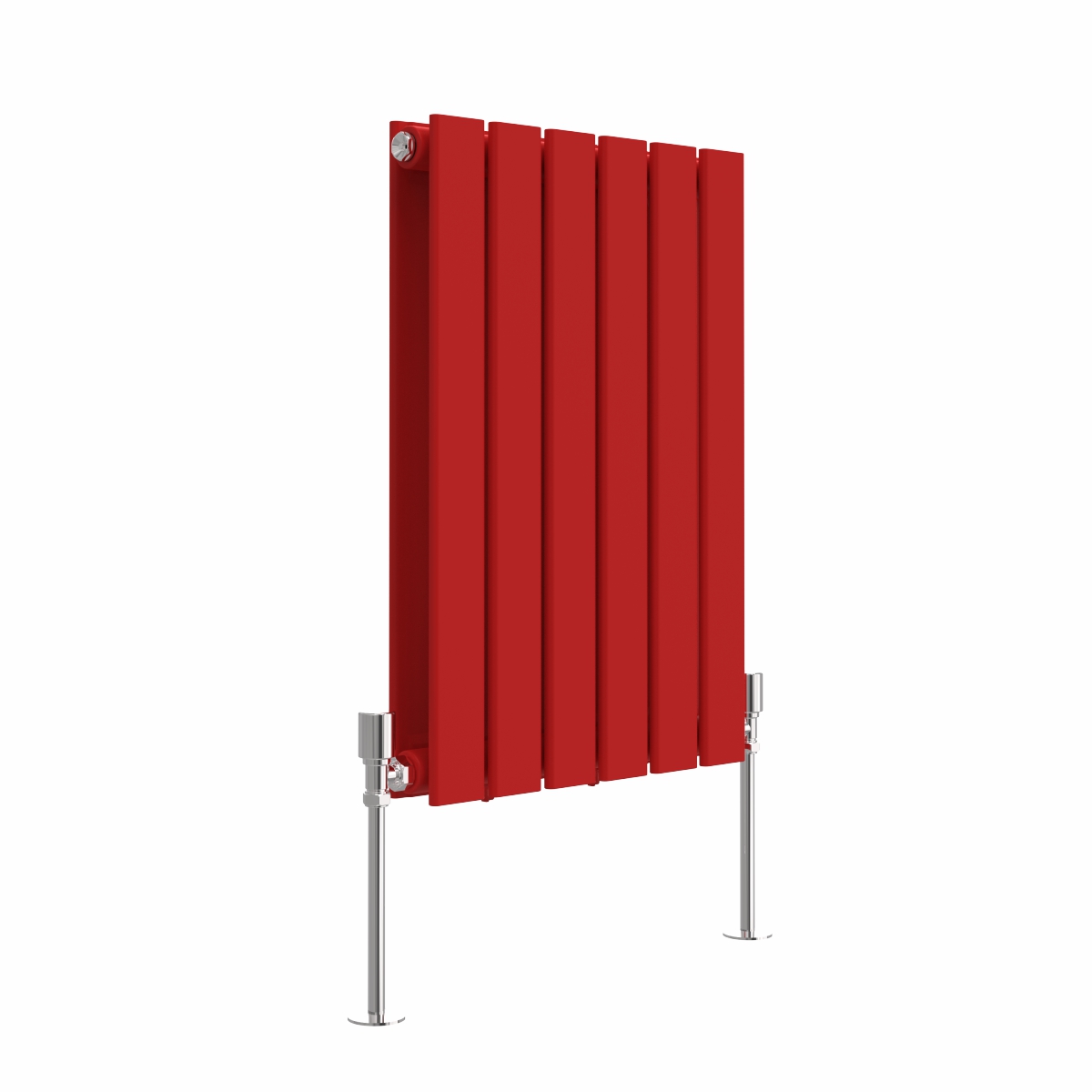 Karlstad 600 x 410mm Signal Red Double Flat Panel Horizontal Designer Radiator