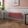 Bern 300 x 1010mm Rose Pink Triple Column Horizontal Traditional Radiator