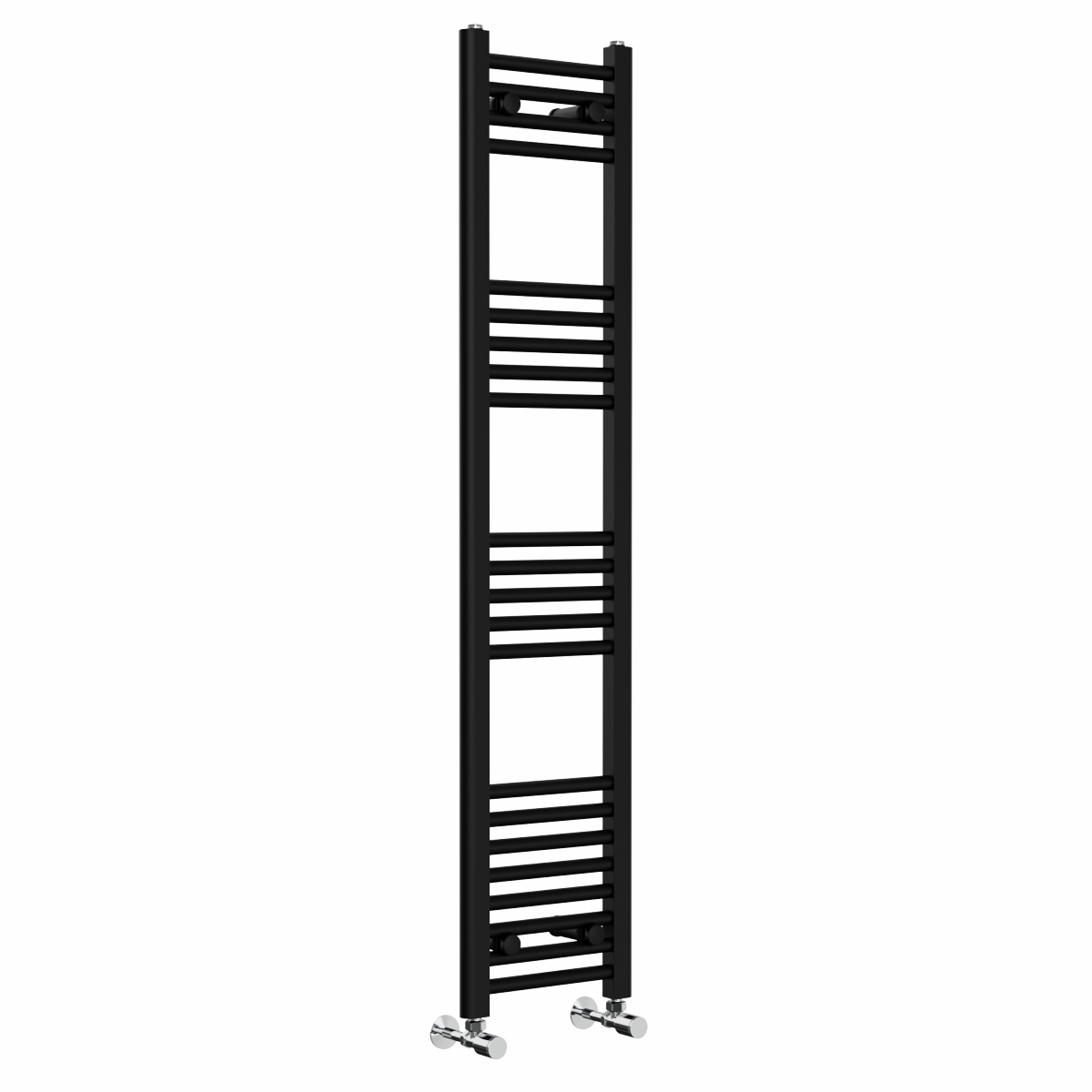 Bergen 1400 x 300mm Straight Black Heated Towel Rail