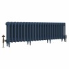 Classic  450 x 1460mm Farrow & Ball Hague Blue Triple Column Cast Iron Radiator - 23 Sections