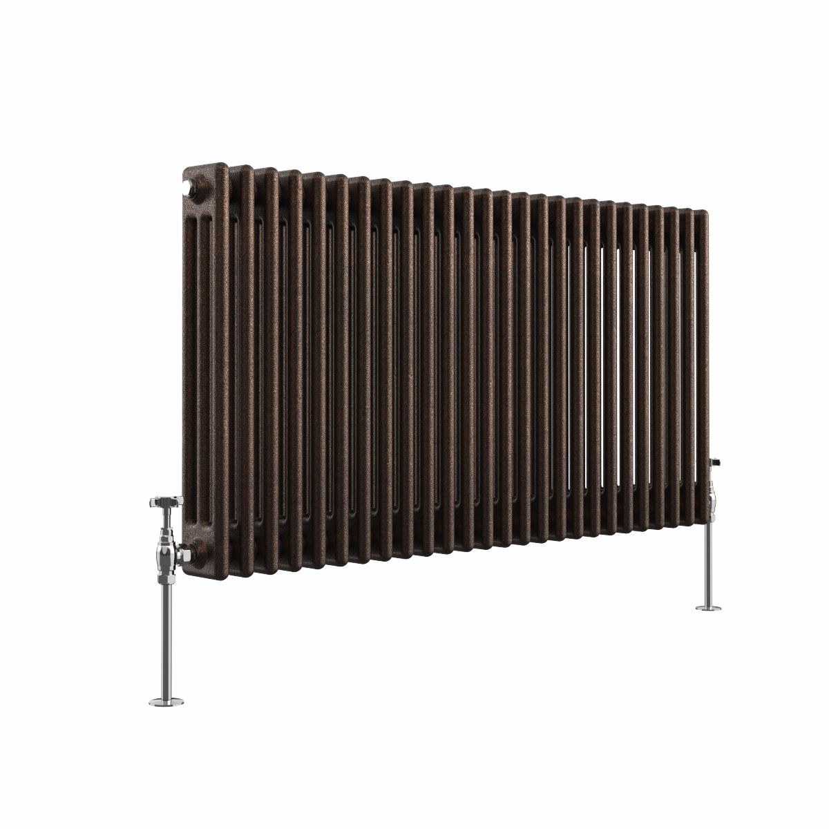 Bern 600 x 1190mm Black Copper Triple Column Horizontal Traditional Radiator