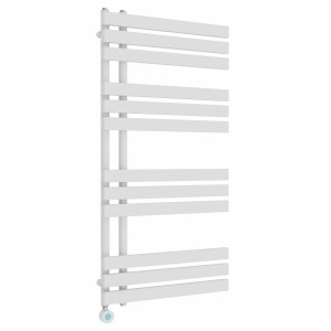 Koli 1200 x 600mm White Thermostatic Touch Control Electric Heated Towel Rail