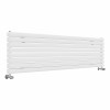 Norden 473 x 1800mm White Double Horizontal Oval Tube Designer Radiator