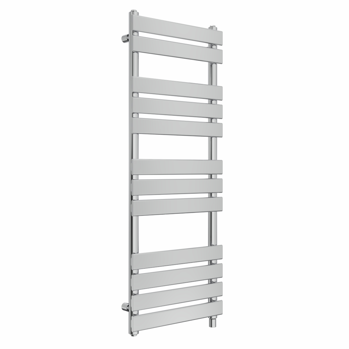Juva 1200 x 450mm Chrome Flat Panel Simple Electric Heated Towel Rail