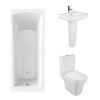 Avola Modern Bathroom Suite with Single Ended Bath - 1700 x 700mm
