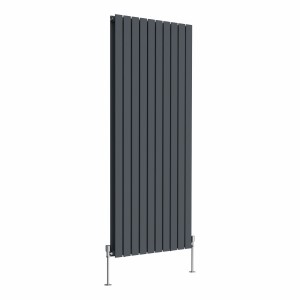 Karlstad 1600 x 682mm Anthracite Double Vertical Flat Panel Designer Radiator