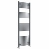 Fjord 1800 x 600mm Curved Anthracite Heated Towel Rail