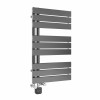Kristiansund 824 x 500mm Dual Fuel Gunmetal Thermostatic Touch Control Wifi Electric Heated Towel Rail