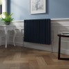 Bern 600 x 830mm Sapphire Blue Triple Column Horizontal Traditional Radiator