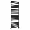 Juva 1800 x 600mm Black Flat Panel Thermostatic Touch Control Wifi Electric Heated Towel Rail