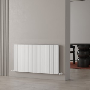 Carisa Chambord Double 600 x 1095mm White Designer Aluminium Radiator