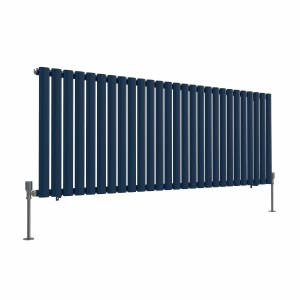 Norden 600 x 1594mm Sapphire Blue Single Horizontal Oval Column Designer Radiator
