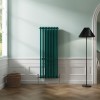 Bern 1500 x 560mm Blue Green Triple Vertical Column Radiator
