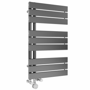 Kristiansund 824 x 500mm Dual Fuel Gunmetal Thermostatic Touch Control Electric Heated Towel Rail