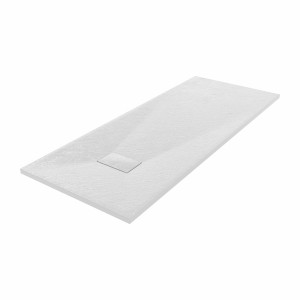 Terra - 1700x700mm Slate Effect Rectangle Shower Tray White
