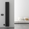 Carisa Boreas S 1800 x 276mm Black Designer Aluminium Electric Radiator