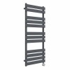 Juva 1200 x 500mm Sand Grey Flat Panel Thermostatic Touch Control Electric Heated Towel Rail