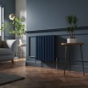 Lulea 600 x 550mm Sapphire Blue Double Horizontal Flat Panel Designer Radiator