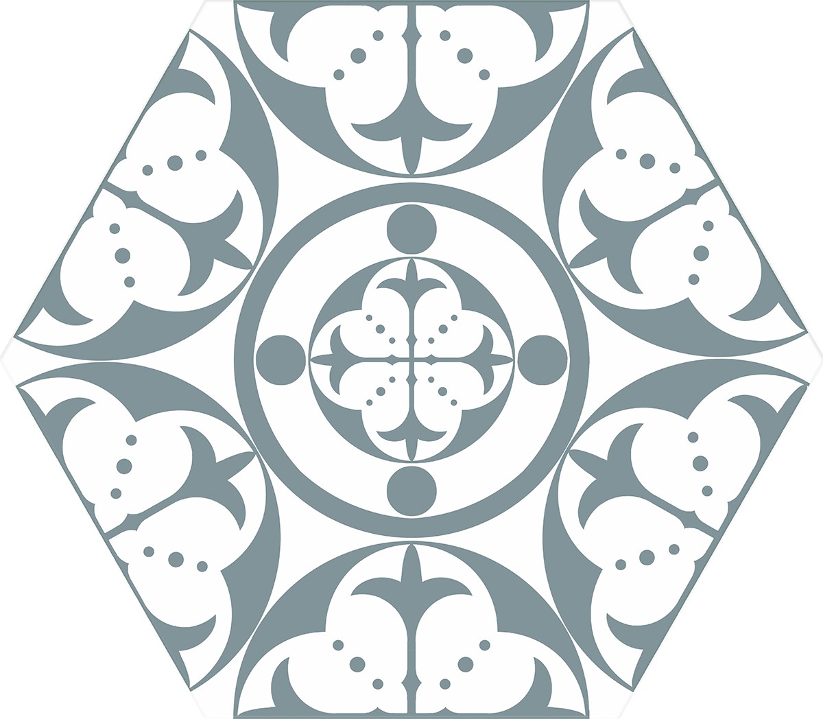 Carnaby Hexagon Decor Sky Tile 285x330x9mm  - 1sqm - 14 - Box Qty