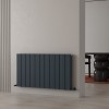 Carisa Chambord Double 600 x 1095mm Anthracite Designer Aluminium Radiator
