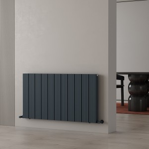 Carisa Chambord Double 600 x 1095mm Anthracite Designer Aluminium Radiator