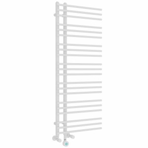 Solberg 1250 x 500mm White Dual Fuel Towel Rail with Wifi Thermostat - 600W