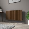 Karlstad 600 x 1158mm Black Copper Double Horizontal Flat Panel Designer Radiator