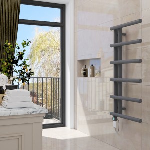 Alesund 988 x 500mm Anthracite Thermostatic Touch Control Wifi Electric Heated Towel Rail
