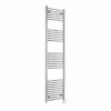 Fjord 1800 x 500mm Curved Chrome Thermostatic Wifi Control Electric Heated Towel Rail